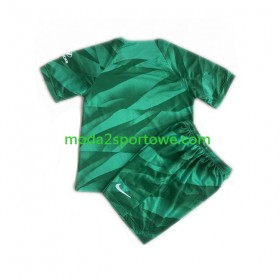 Koszulka Atlético Madryt Bramkarska Dziecięcy Wyjazdowe Stroje Piłkarskie 2023/24 Krótki Rękaw